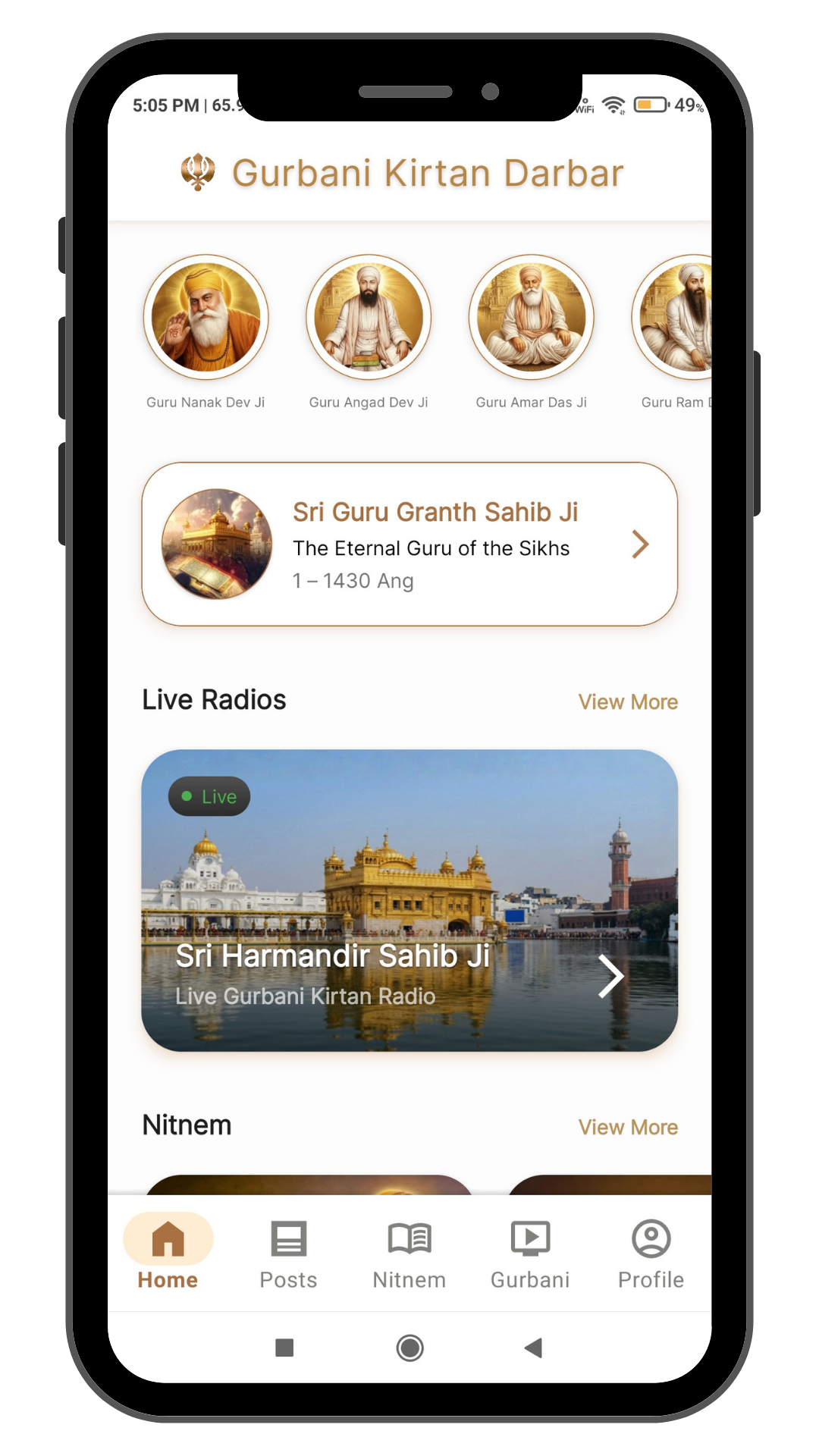 Gurbani Kirtan Darbar app preview